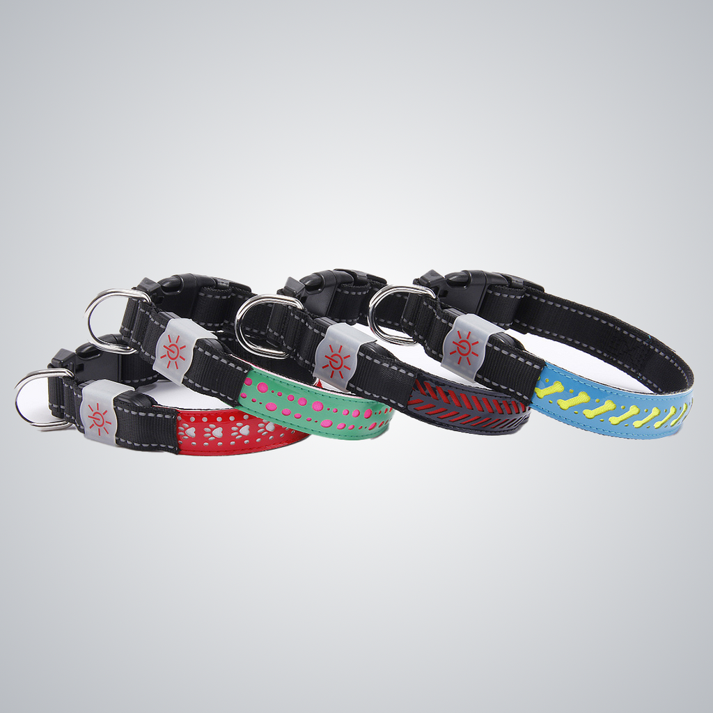 Hollow out LED dog collar