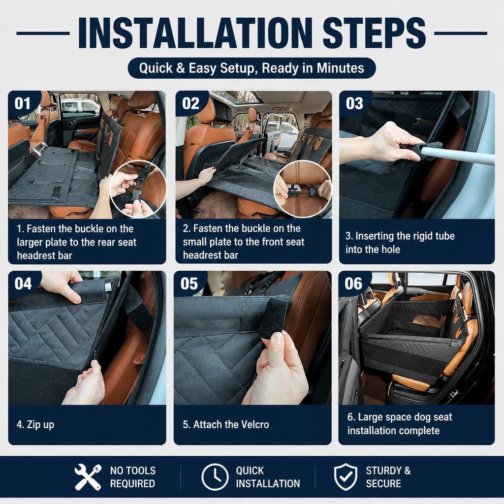 Car rear seat pet cushion/banner