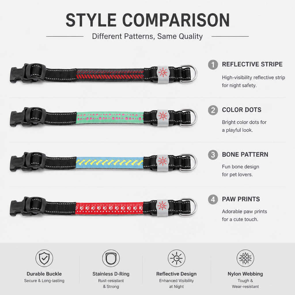 Hollow out LED dog collar