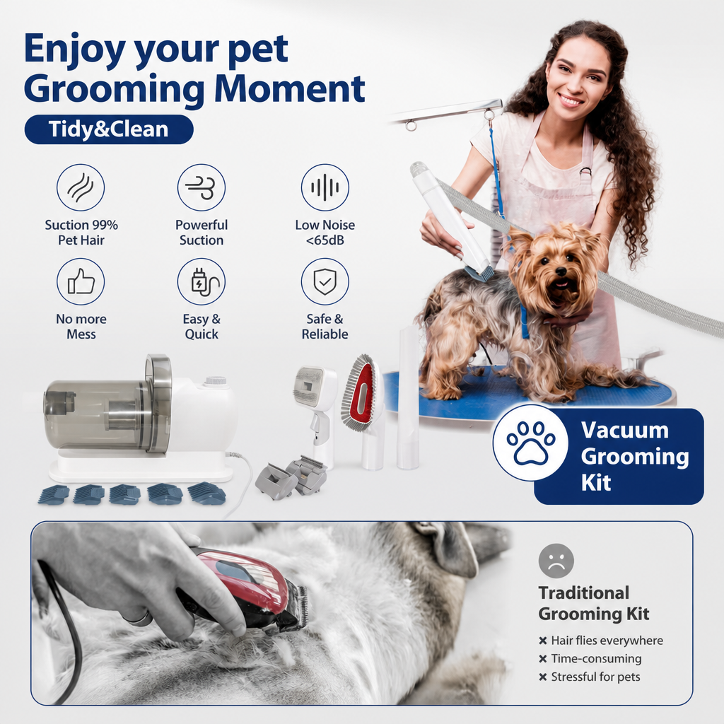Pet vacuum hair clipper