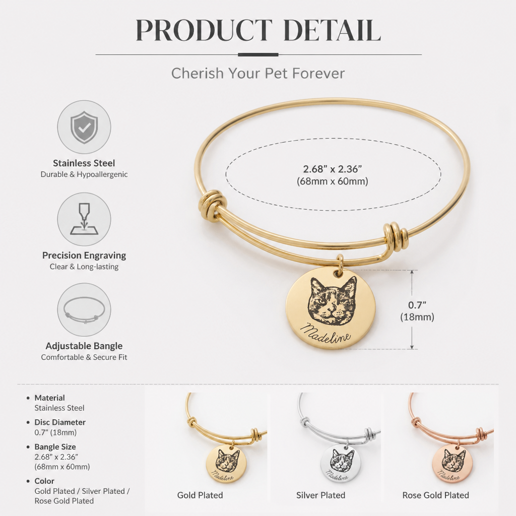 Personalized Pet Portrait Bangle