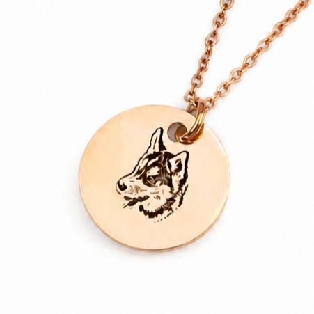 Pet Portrait Name Necklace