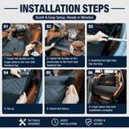 Car rear seat pet cushion/banner - lumipup