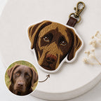 Custom Pet Embroidered Keychain - lumipup