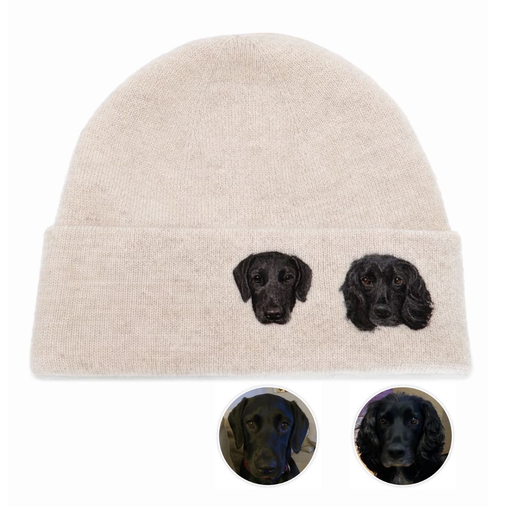 Custom Pet Portrait Wool Beanie - lumipup