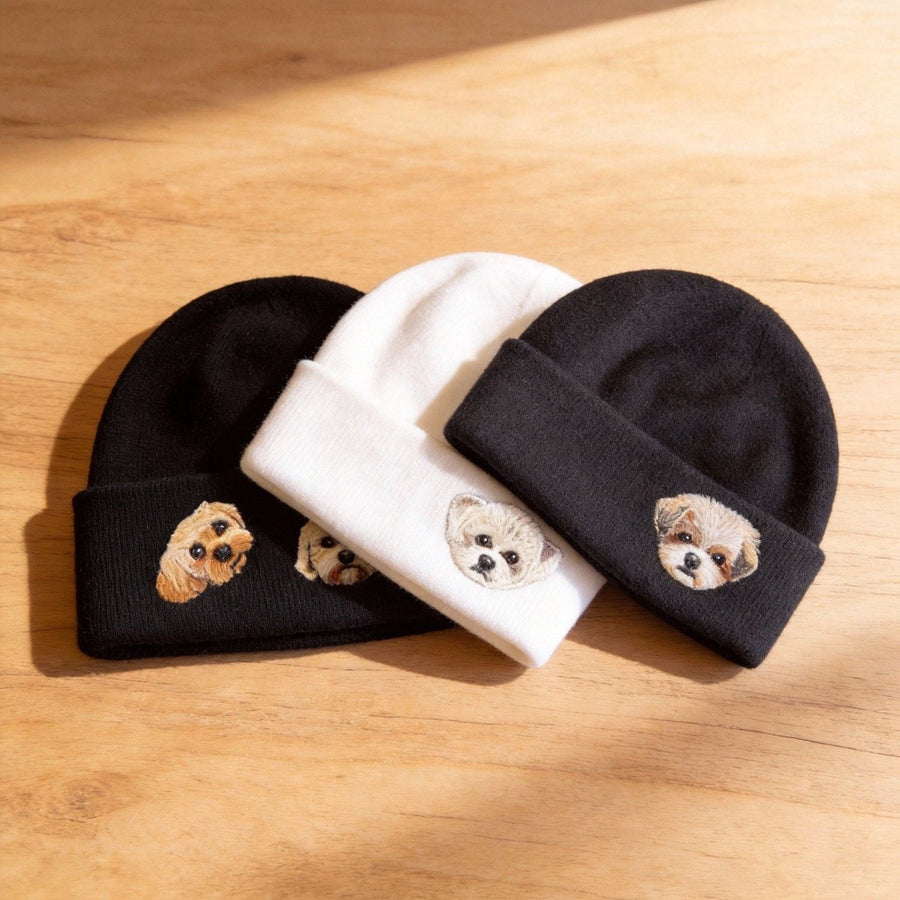 Custom handmade Pet Portrait Wool Beanie