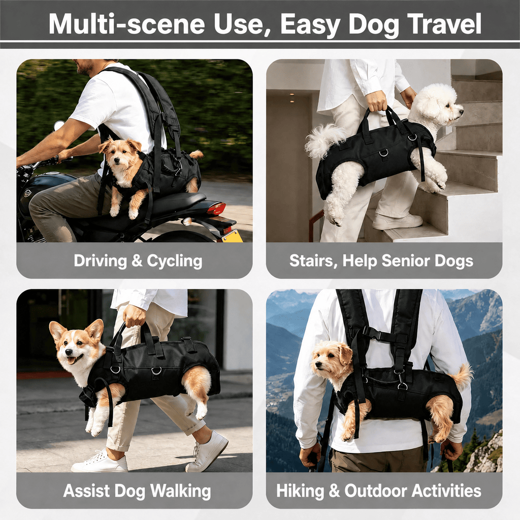 Multi-functional portable dog carrying bag - lumipup