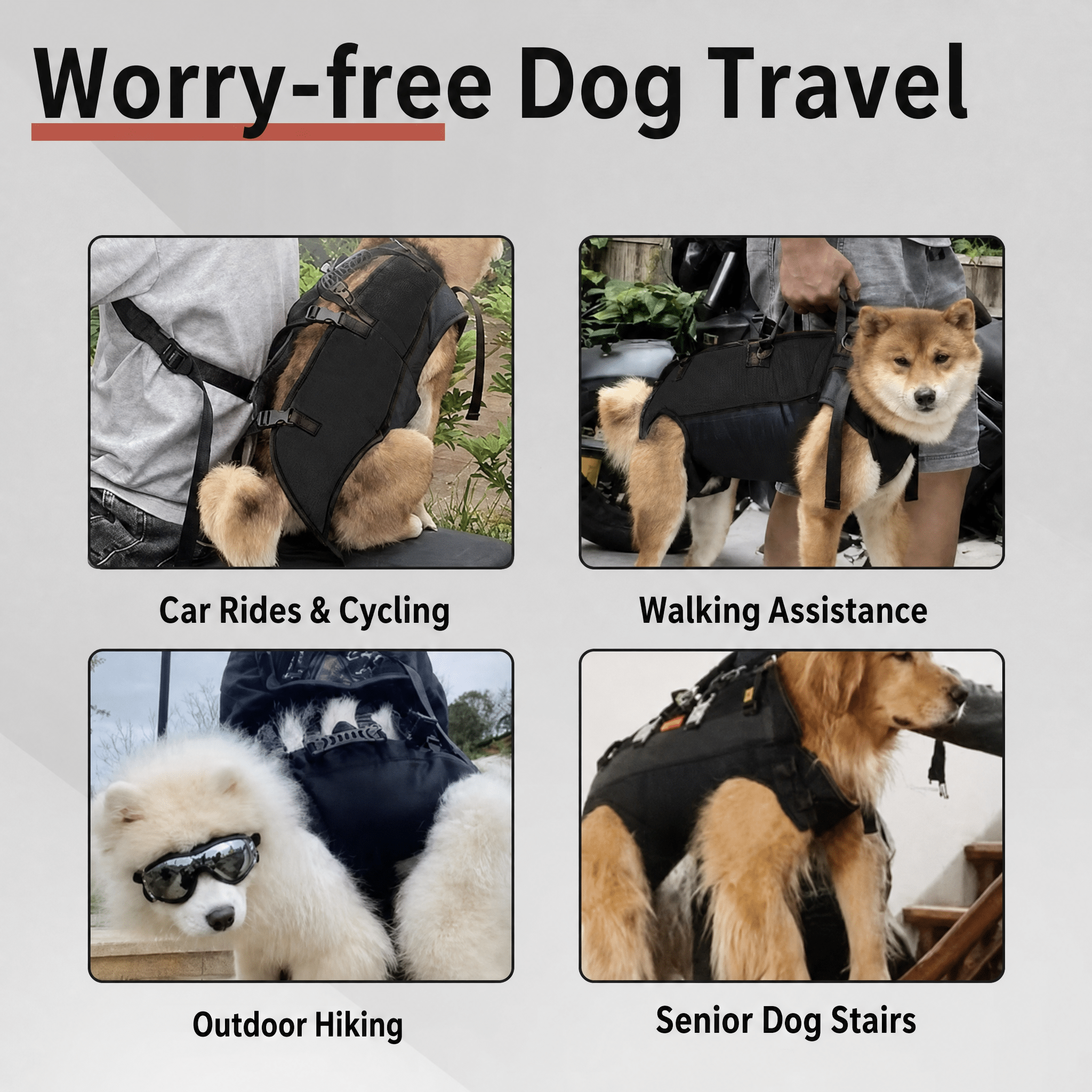 Multi-functional portable dog carrying bag - lumipup