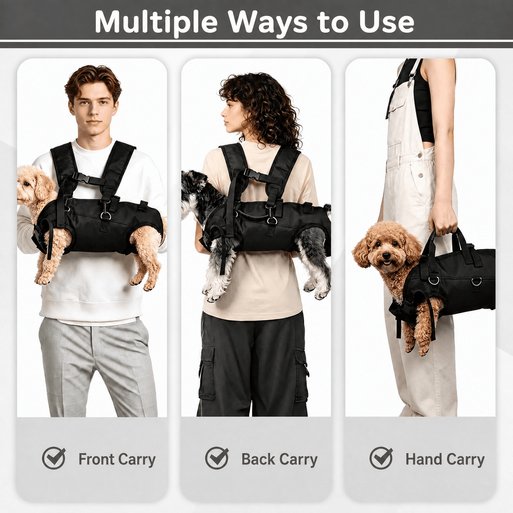 Multi-functional portable dog carrying bag - lumipup
