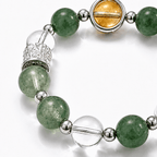 Natural Crystal & Genuine Leather Pet Collar with Matching Owner Bracelet - lumipup