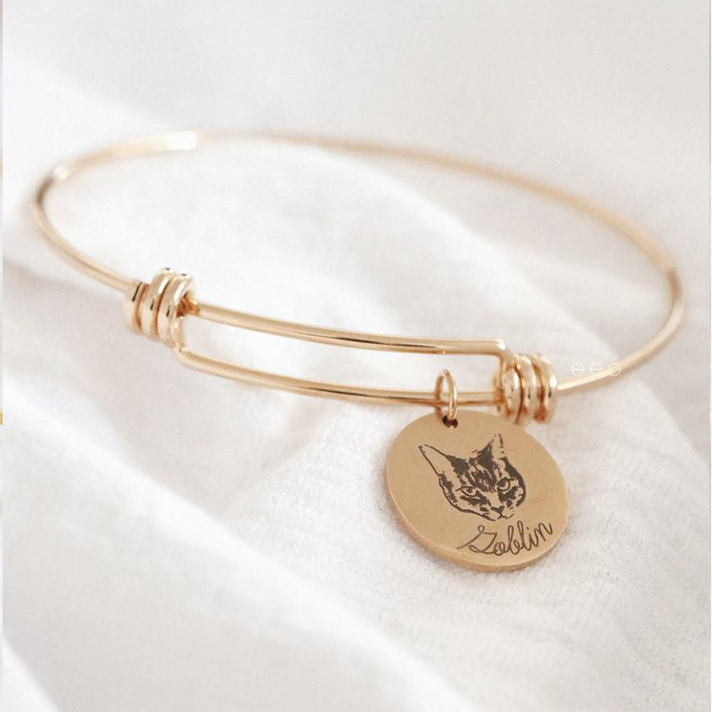Personalized Pet Portrait Bangle - lumipup