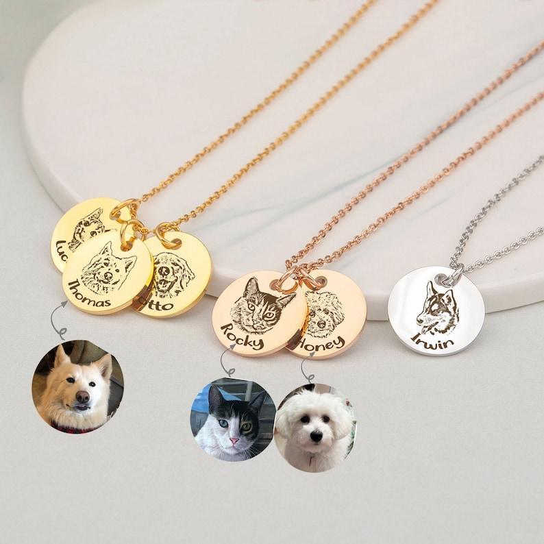 Pet Portrait Name Necklace - lumipup