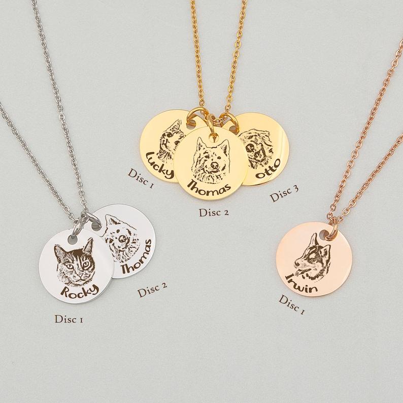 Pet Portrait Name Necklace - lumipup