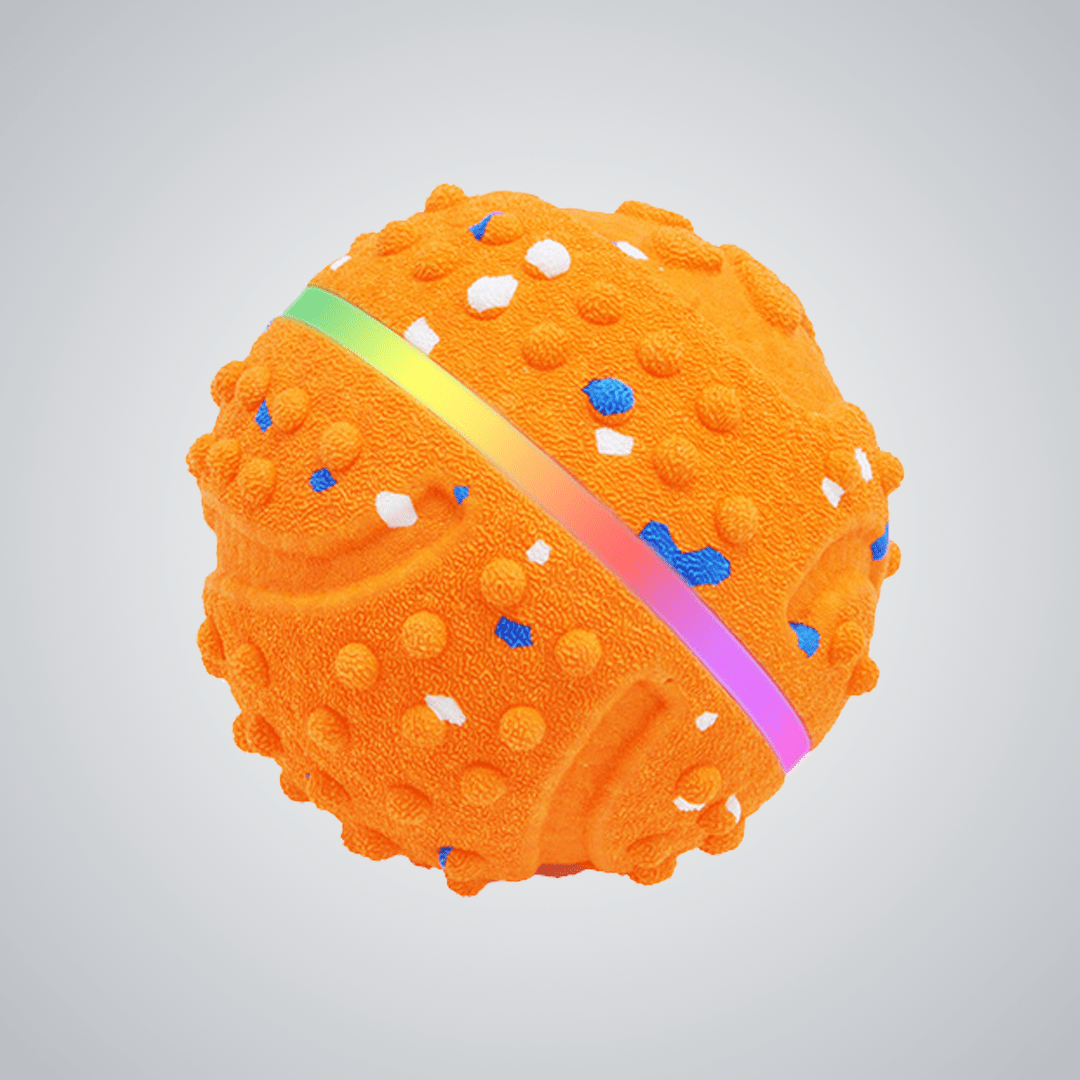 Safe material pet automatic rolling flashing chew ball - lumipup