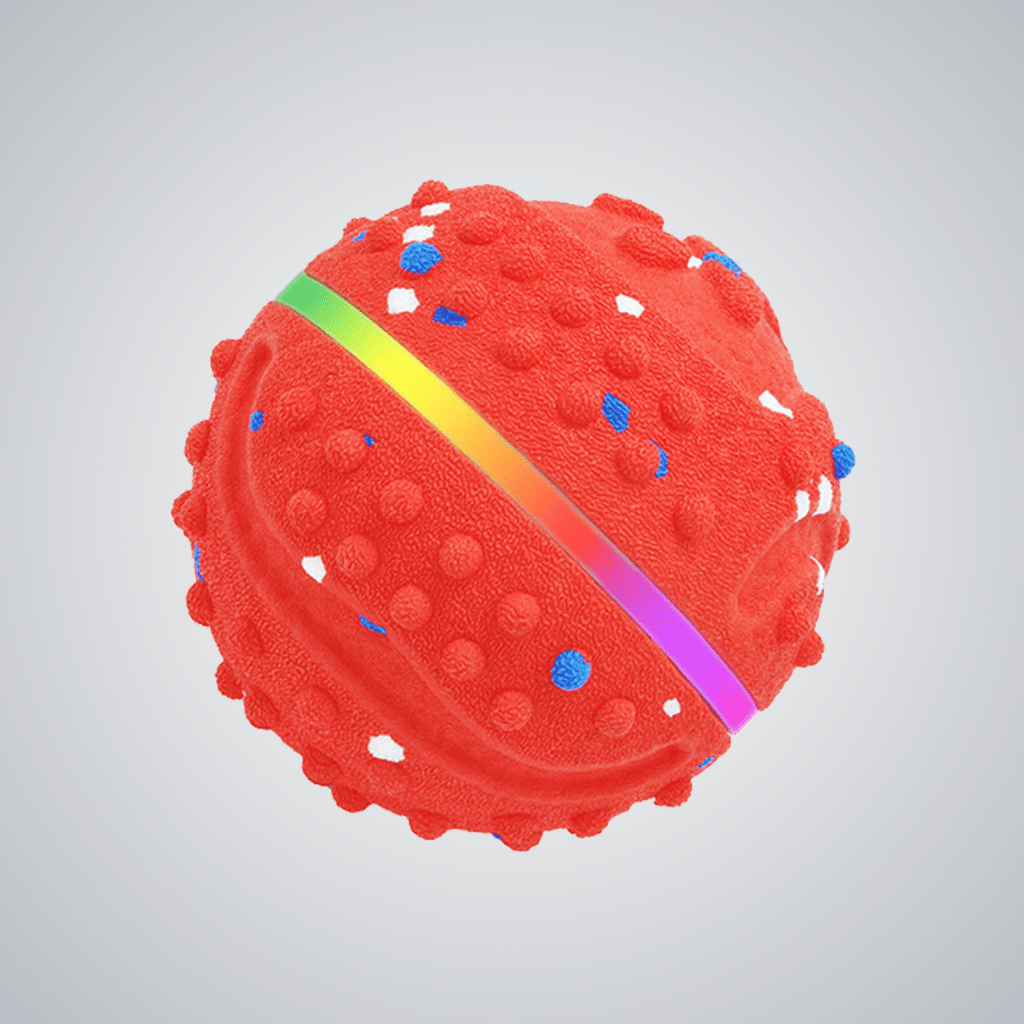 Safe material pet automatic rolling flashing chew ball - lumipup