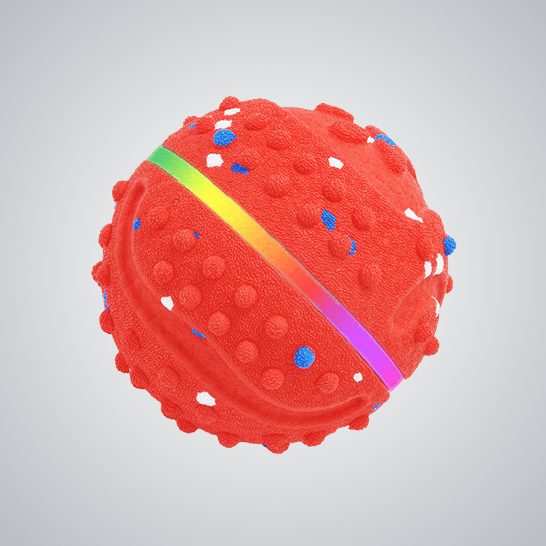 Safe material pet automatic rolling flashing chew ball - lumipup