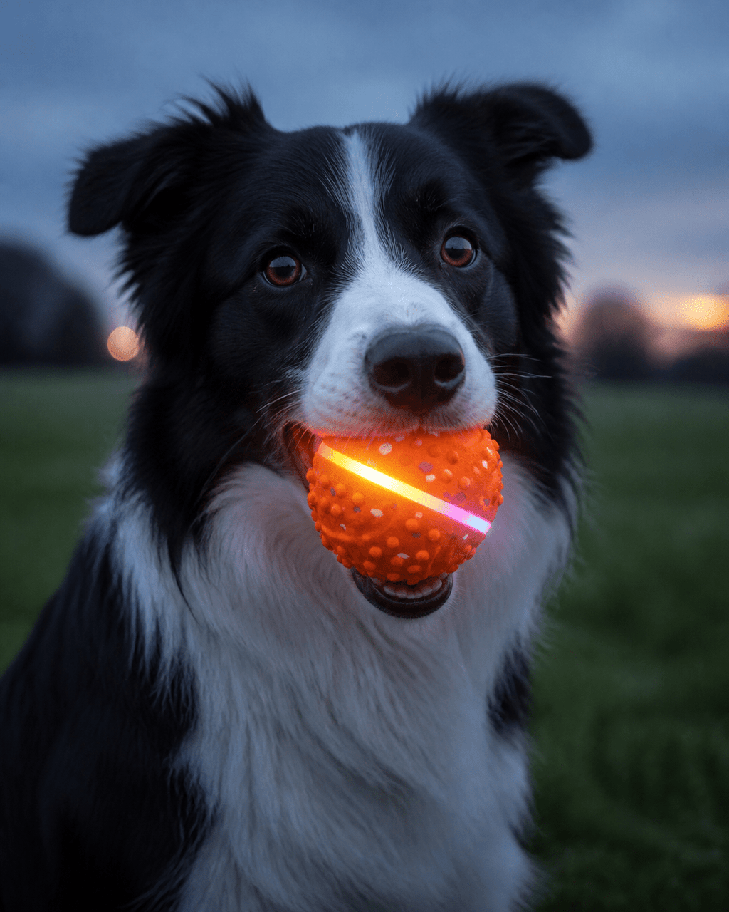 Safe material pet automatic rolling flashing chew ball - lumipup