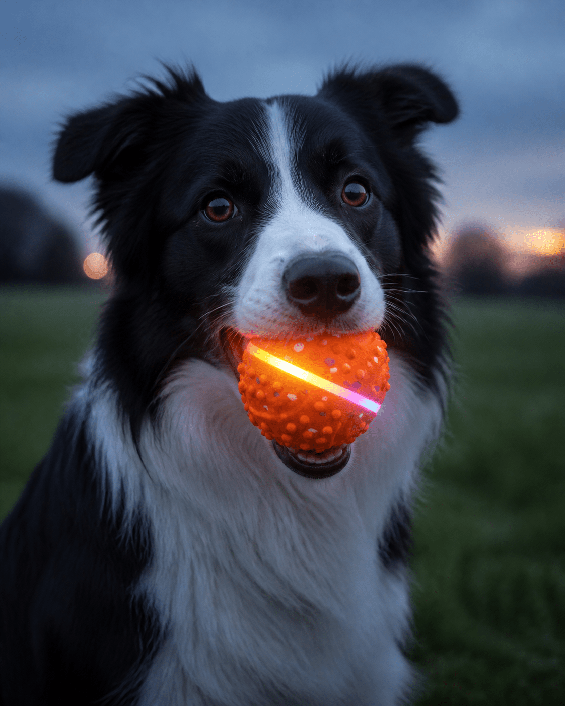 Safe material pet automatic rolling flashing chew ball - lumipup