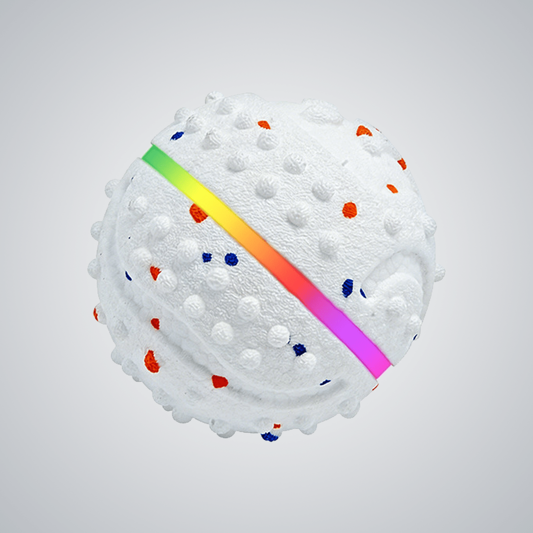 Safe material pet automatic rolling flashing chew ball - lumipup